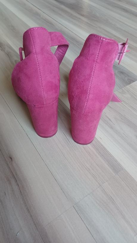 Ružové sandále na opätku, reserved,36