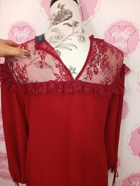 Bordove šaty m-l, mohito,l