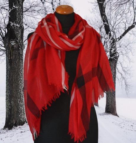 Kockovaný šál, xxl