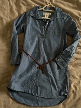 Košeľové šaty s opaskom, h&m,122