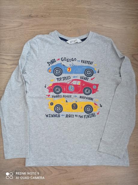 Tričko sivé s autičkami, h&m,140