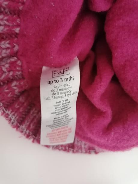 Zimna čiapka s rukavičkami, f&f,56