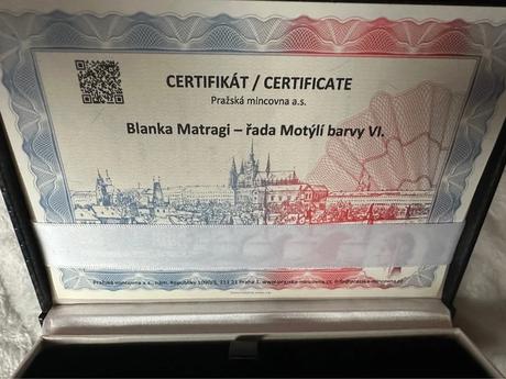 Pamätná strieborná minca blanka matragi, 