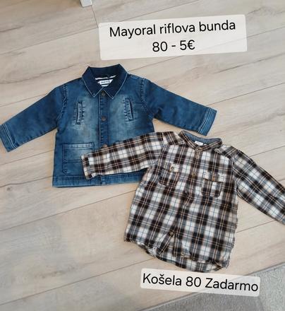 Mayoral riflova bunda 80+ h&m košela zadarmo, mayoral,80
