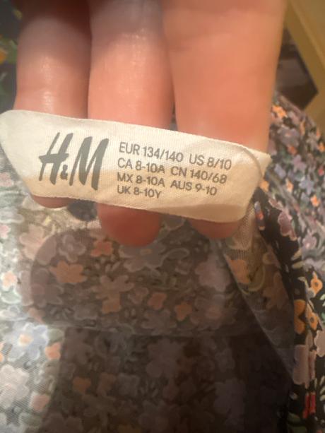 Šaty s kvietkami, h&m,140
