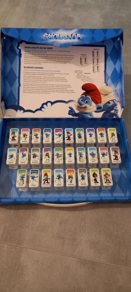 Domino zberateľský kufrík šmolkovia, 