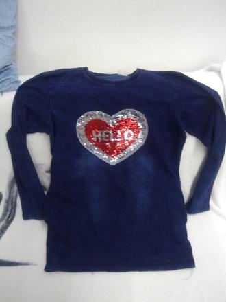 Dievčenské riflové tričko 158/164, 158