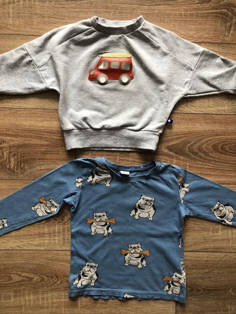 Piskací sveter + tričko lindex, 86–98