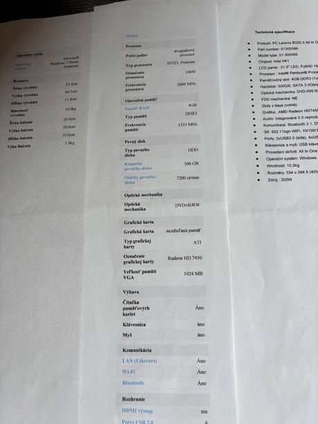 Pc all in-one lenovo, lenovo