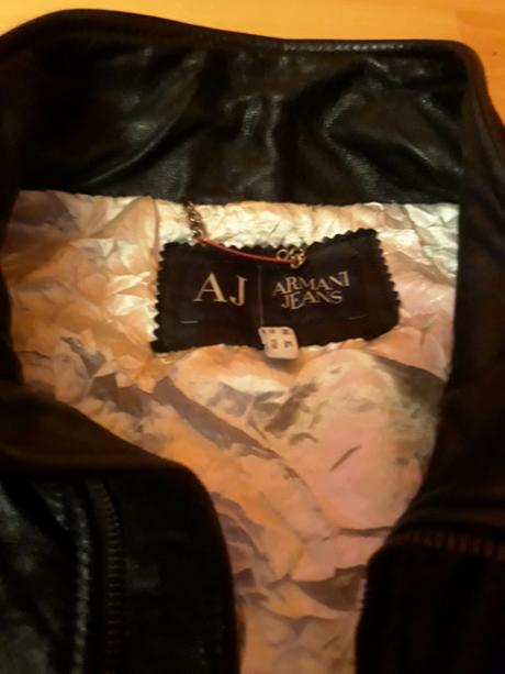 Armani jeans,kozenna bunda, bez chyb, armani,xl