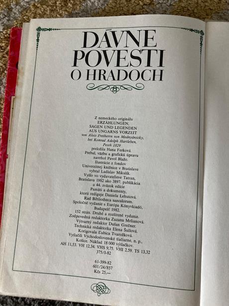 Dávne povesti o hradoch - a.mednyanský (1982), 