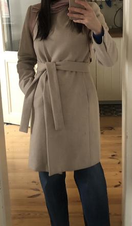 Béžový vlnený kabát, reserved, xs/34, reserved,xs