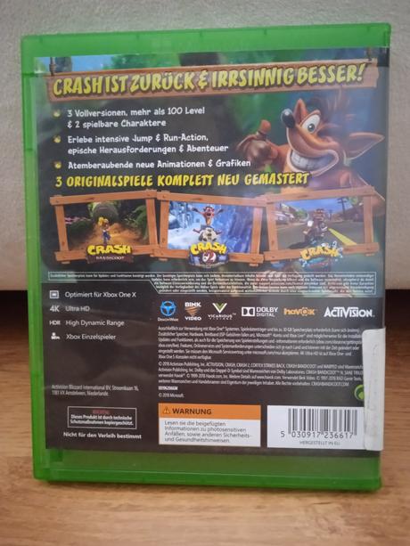 Hra na xbox one crash bandicoot, 