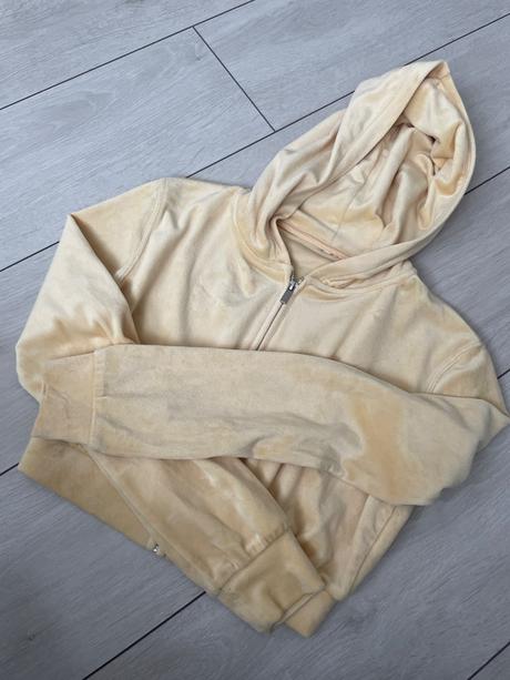 Žltá crop top mikina, xs