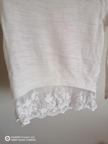 Tenký svetrík s čipkou, h&m,98
