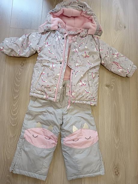 Komplet na zimu bunda+ oteplovaky, 98