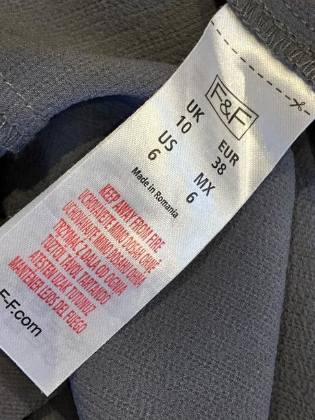 Dámska sivá blúzka s rozparkom f&f (38), f&f,m