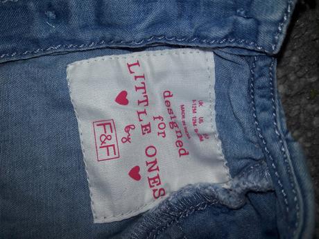 Riflové šaty + pančušky č. 9-12mesiacov, f&f,80