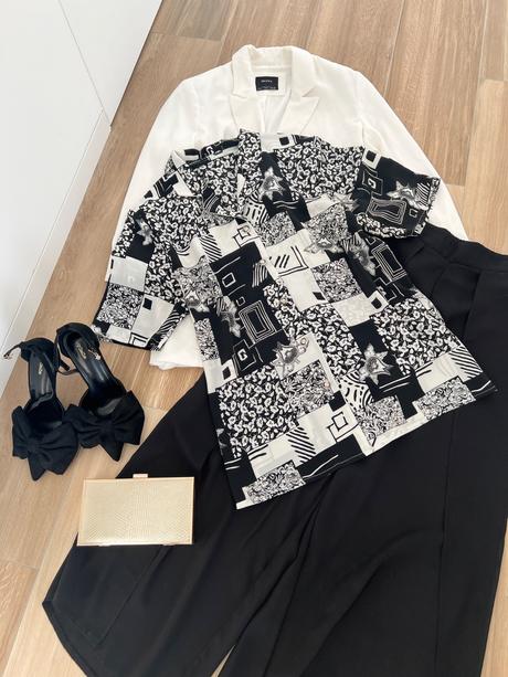 Čierno biela blúzka, l