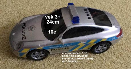 Policajné auto so zvukom, 24cm, 