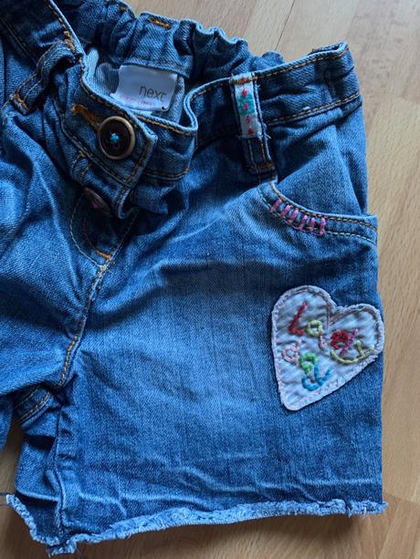 Next rifľové kraťasy so srdiečkom, next,104