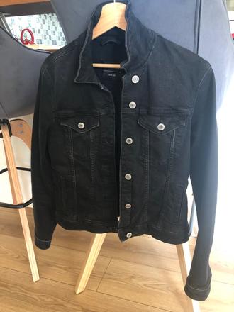 Čierna riflova bunda, c&a,36