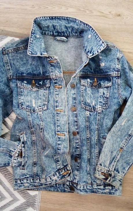 Kvalitná riflová bunda s/m, m