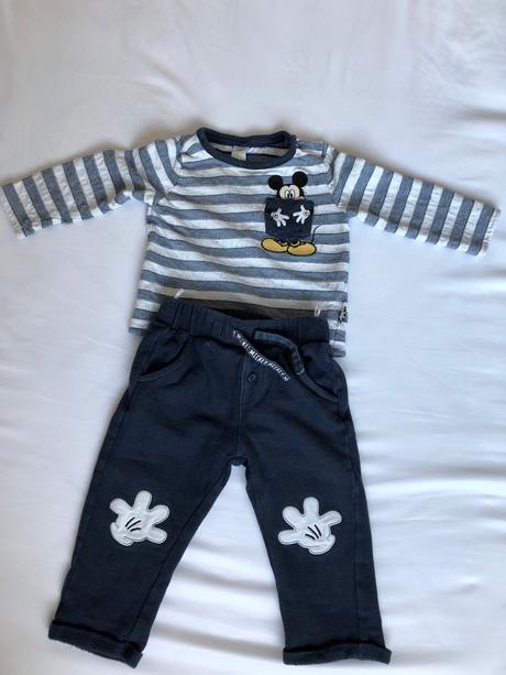 Komplet mickey mouse, tričko + tepláky, c&a,86