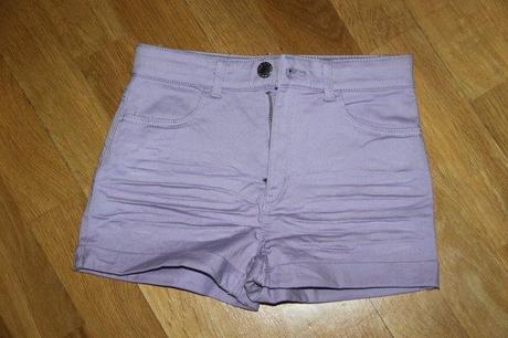 Fialové kraťasky, h&m,134