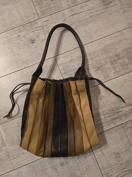 Kožena čokoladova hneda kabelka taška, 