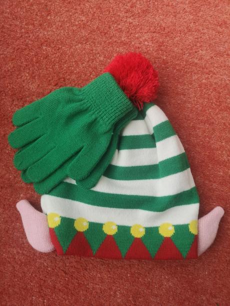 Detský vianočný set čiapka + rukavice,