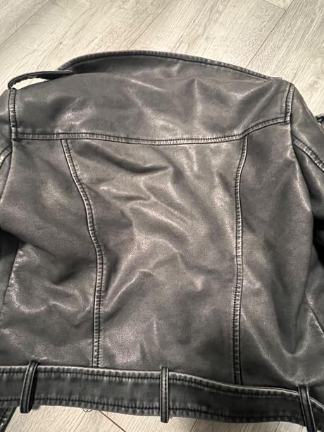 Sivá kožená bunda, sinsay,m
