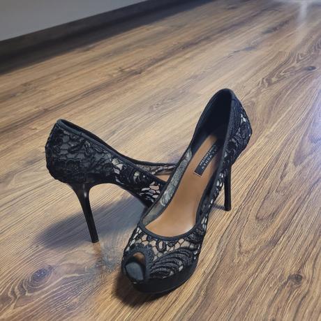 Damske čipkované lodičky, zara,37