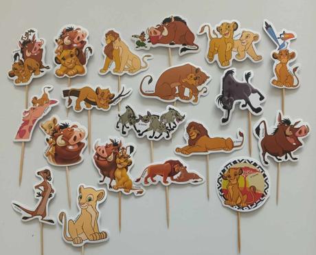 Tortový zápich leví kráľ (15ks),