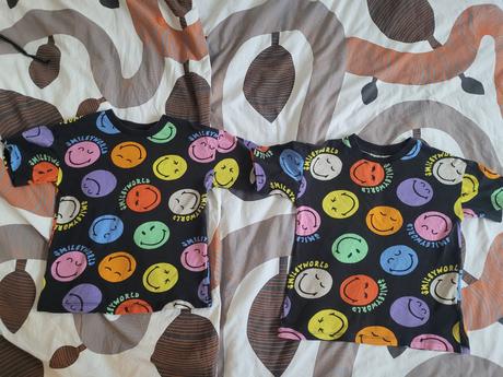 Tričko dvojicky smajlík smiley, h&m,122