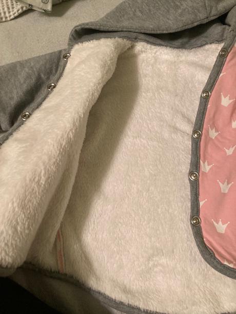 Kozusinkou zateplena mikina pre dievcatko, 80