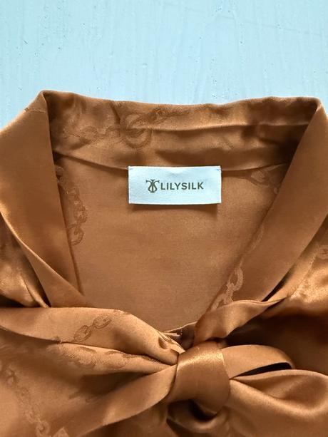 Hodvábna košela s mašlou, l