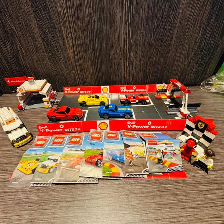 Lego shell sety 7 ks a štartovacia plocha, 