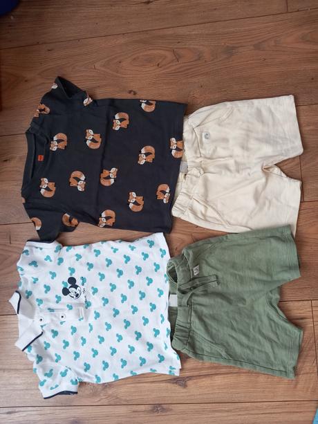 2ks kratke nohavice lindex + 2 tricka, 68–80