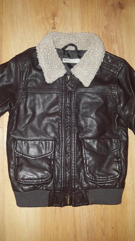 Koženková bunda 3-4 roky, marks & spencer,104