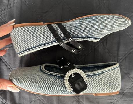 Džínsové balerínky, zara,34