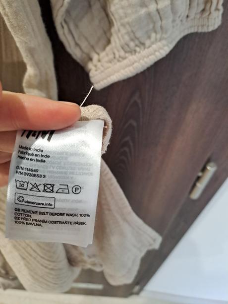 Mušelínové šaty cappuchino oversize, h&m,m