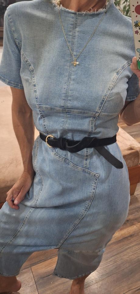 Riflové šaty zara m/l, zara,l