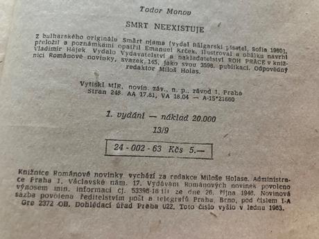 Smrt neexistuje-prvé vyd.1963, 