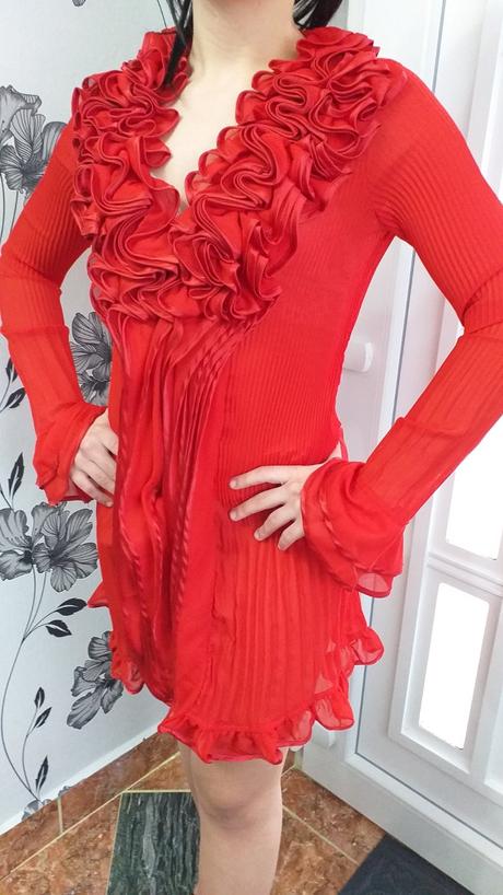 Nové červené šaty,veľkosť s, s