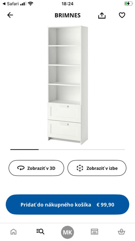 Knižnica brimnes ikea,