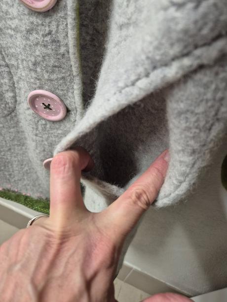 Vlnený kabát zn. makadesign hand made m-l, m