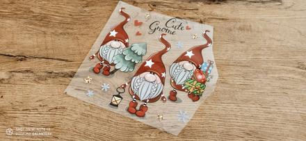 Nažehľovacia nálepka - cute gnome - 22x21,5 cm, 