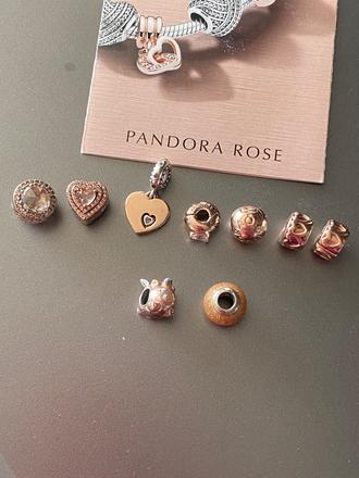 Pandora rosegold koralky, pandora