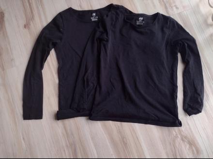 2x čierne tričko, h&m,134